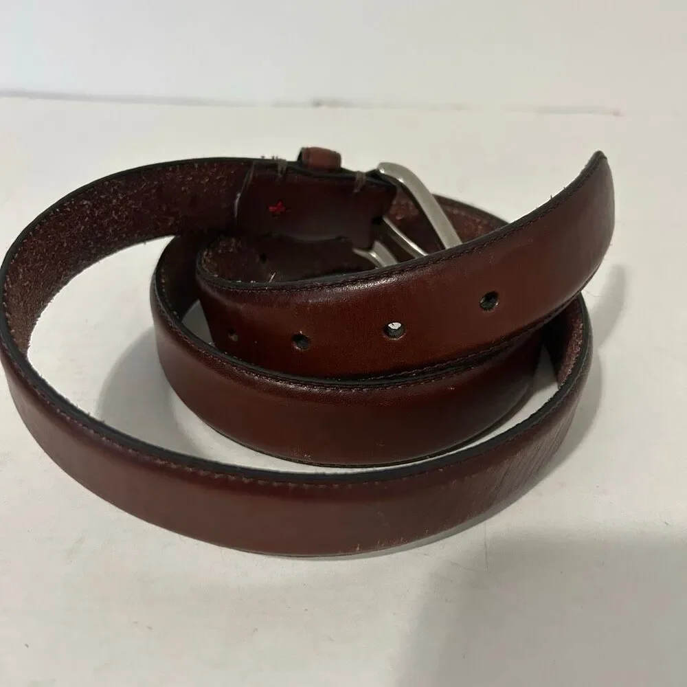 Damen+Hastings Brown Genuine Leather Dress Belt Men's Large 38-40” Classic